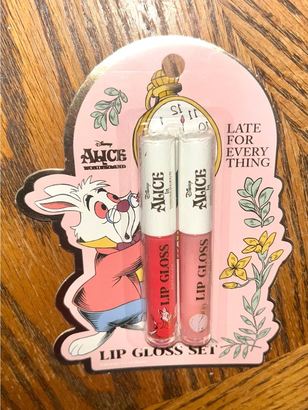 Disney Alice in Wonderland Lip Gloss Duo - Red & Pink